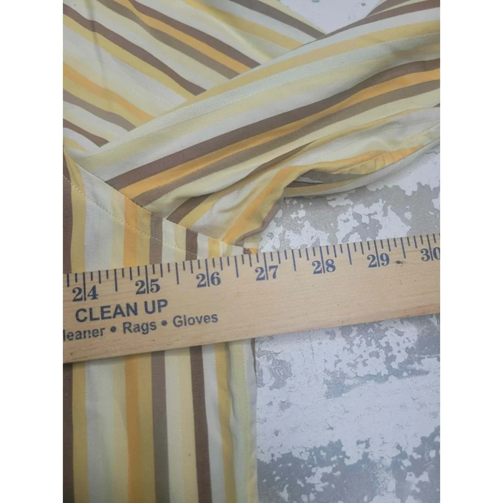 Banana Republic Long Sleeve Yellow Striped Button Down Shirt Mens XL 100% Cotton